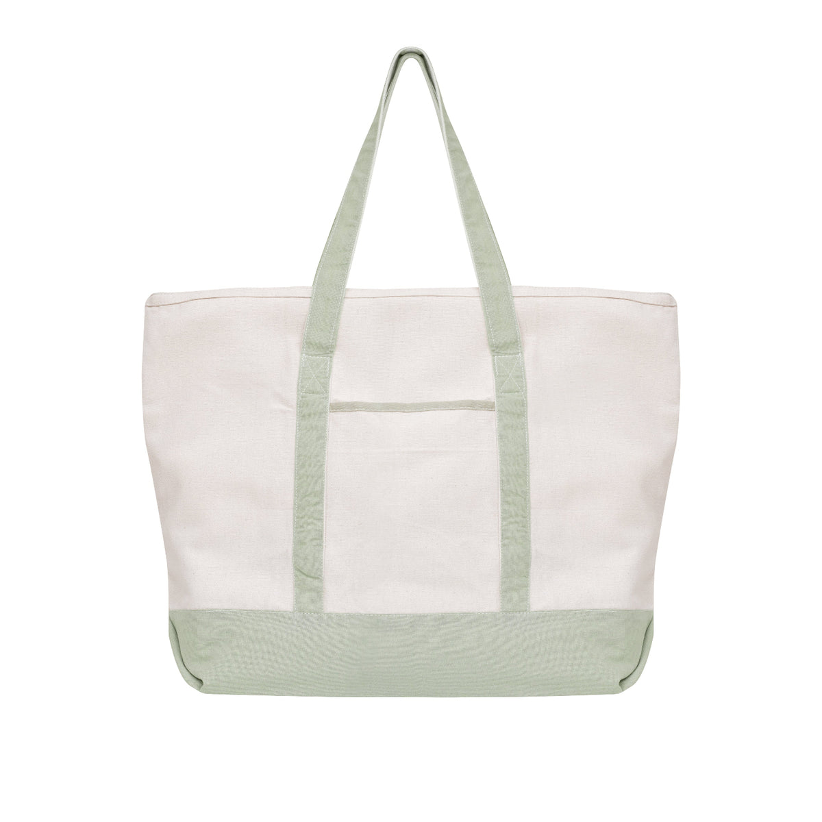 Extra Large Canvas Tote - 100% Organic Cotton, Zipper Close