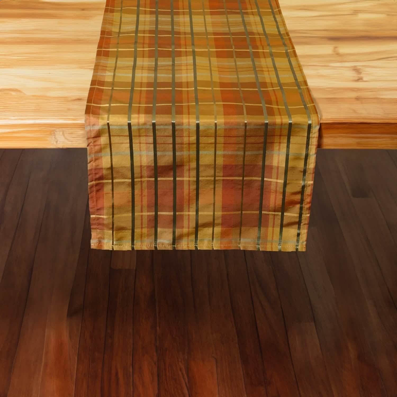 Silk Plaid Spice 72" Table Runner - Rectangle - Hemmed