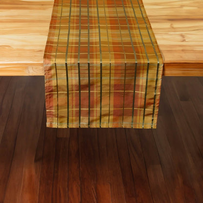 Silk Plaid Spice 72" Table Runner - Rectangle - Hemmed
