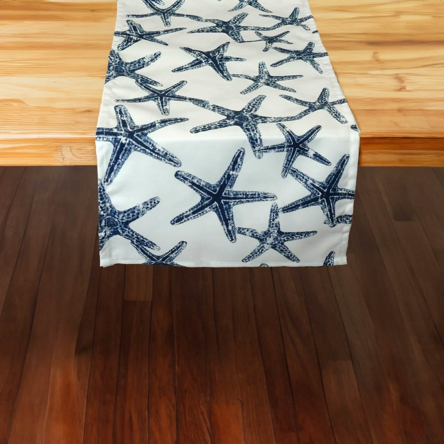 Sea Shore Starfish Navy Blue 72" Table Runner - Rectangle - Hemmed
