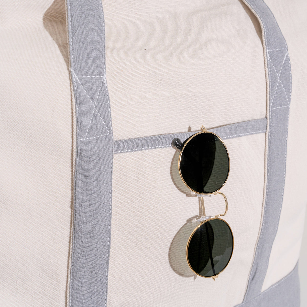 Extra Large Canvas Tote - 100% Organic Cotton, Zipper Close