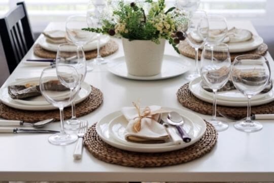 table linens made from natural cotton at barnett home decor