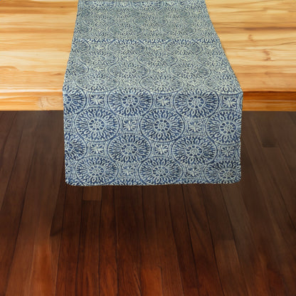 Tibet Blue 72" Table Runner - Rectangle - Hemmed