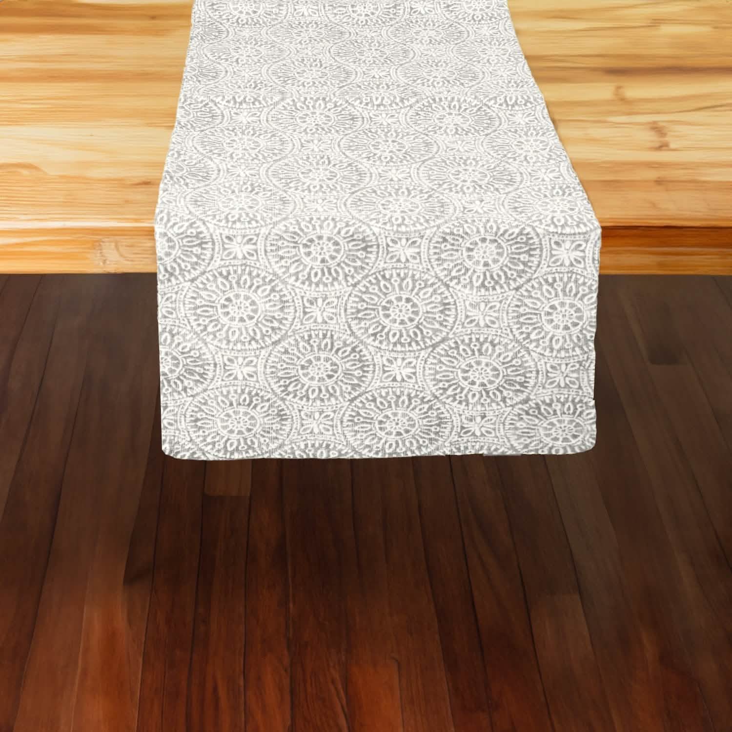 grey dresser runner Crown Linen Designs Runner Imperial Jacquard Grey 18" x 90" RA2190