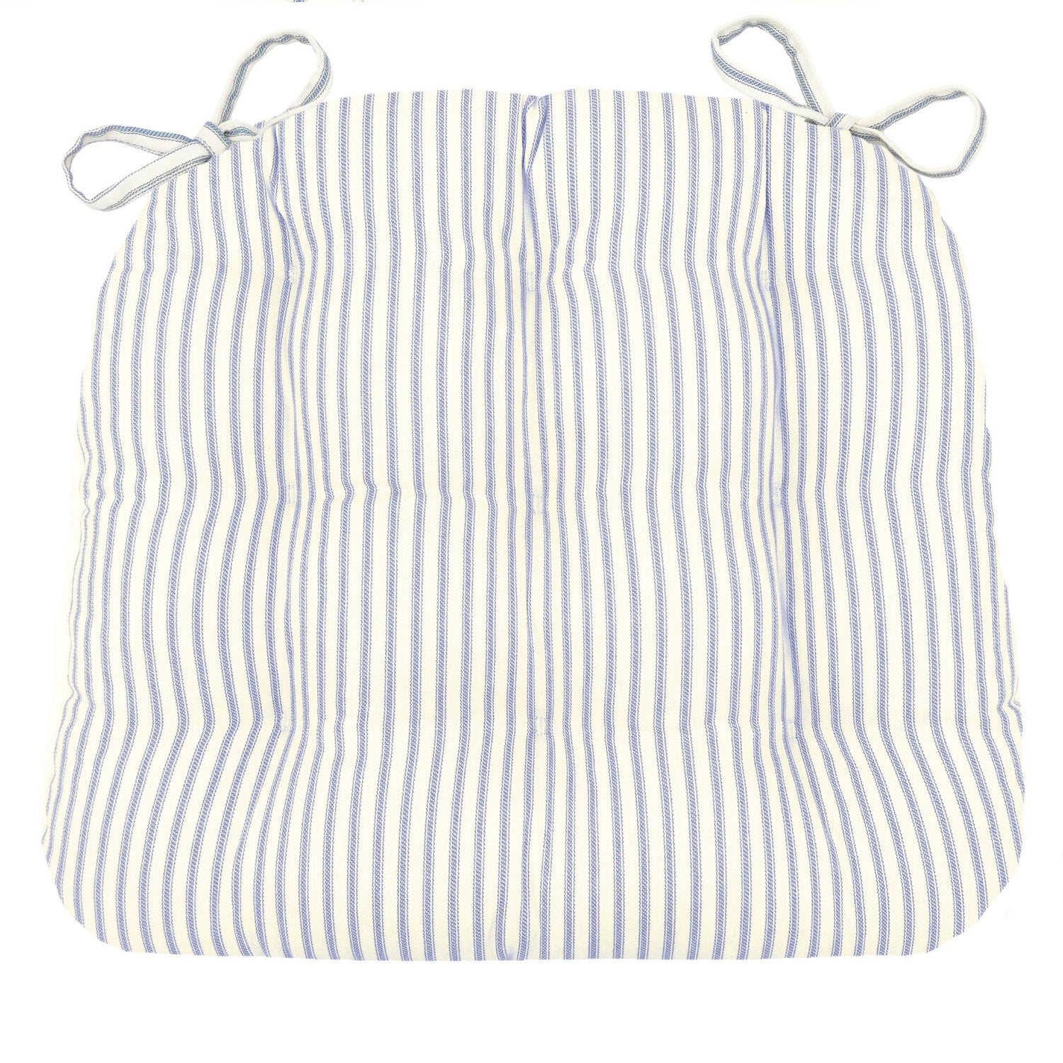 slate blue ticking stripe dining chair cushions