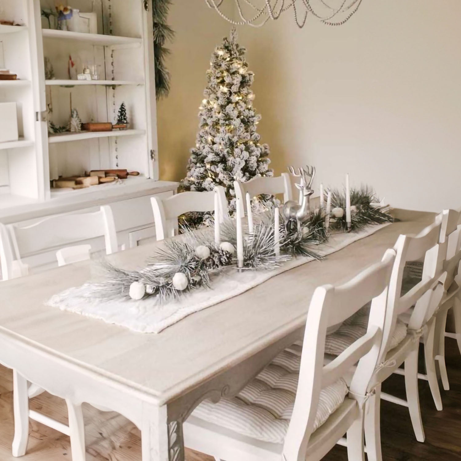 Ticking Stripe Natural Dining Chair Pad - Latex Foam Fill