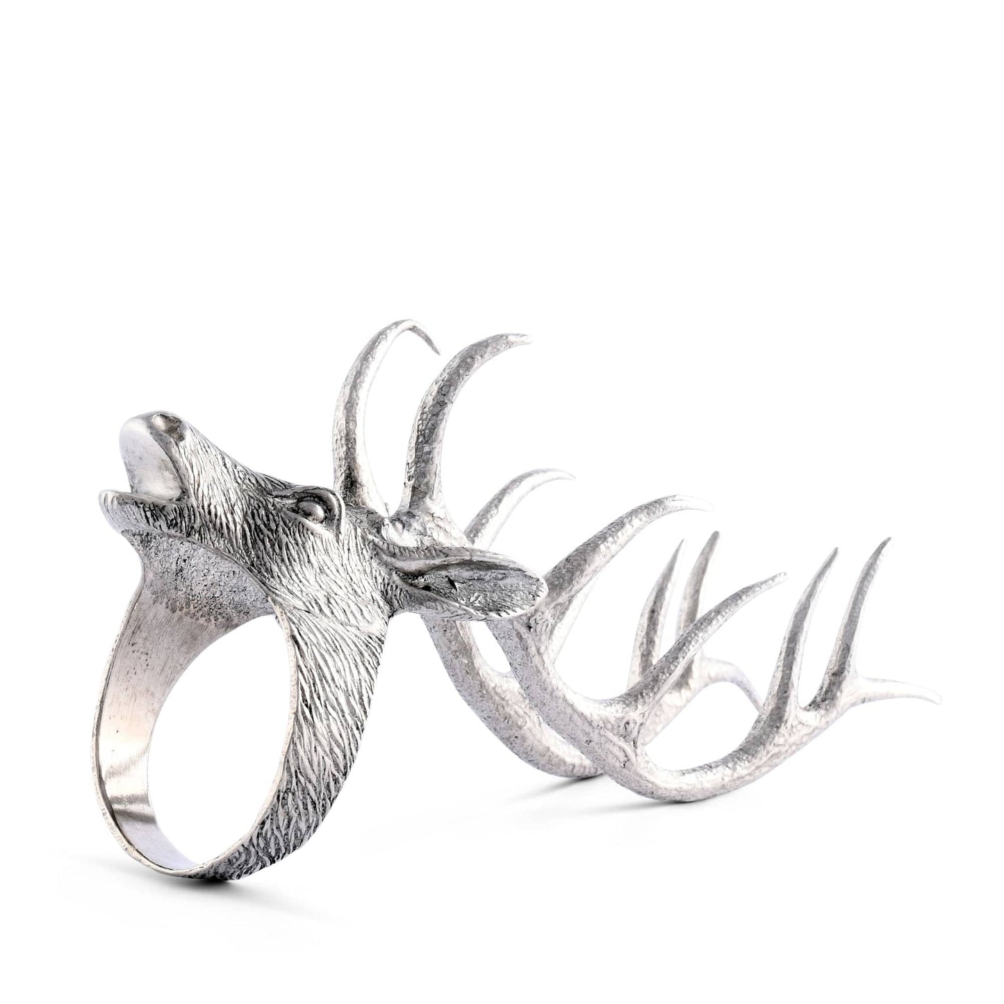 Elk Head Napkin Ring - Pewter Rustic Lodge Decor