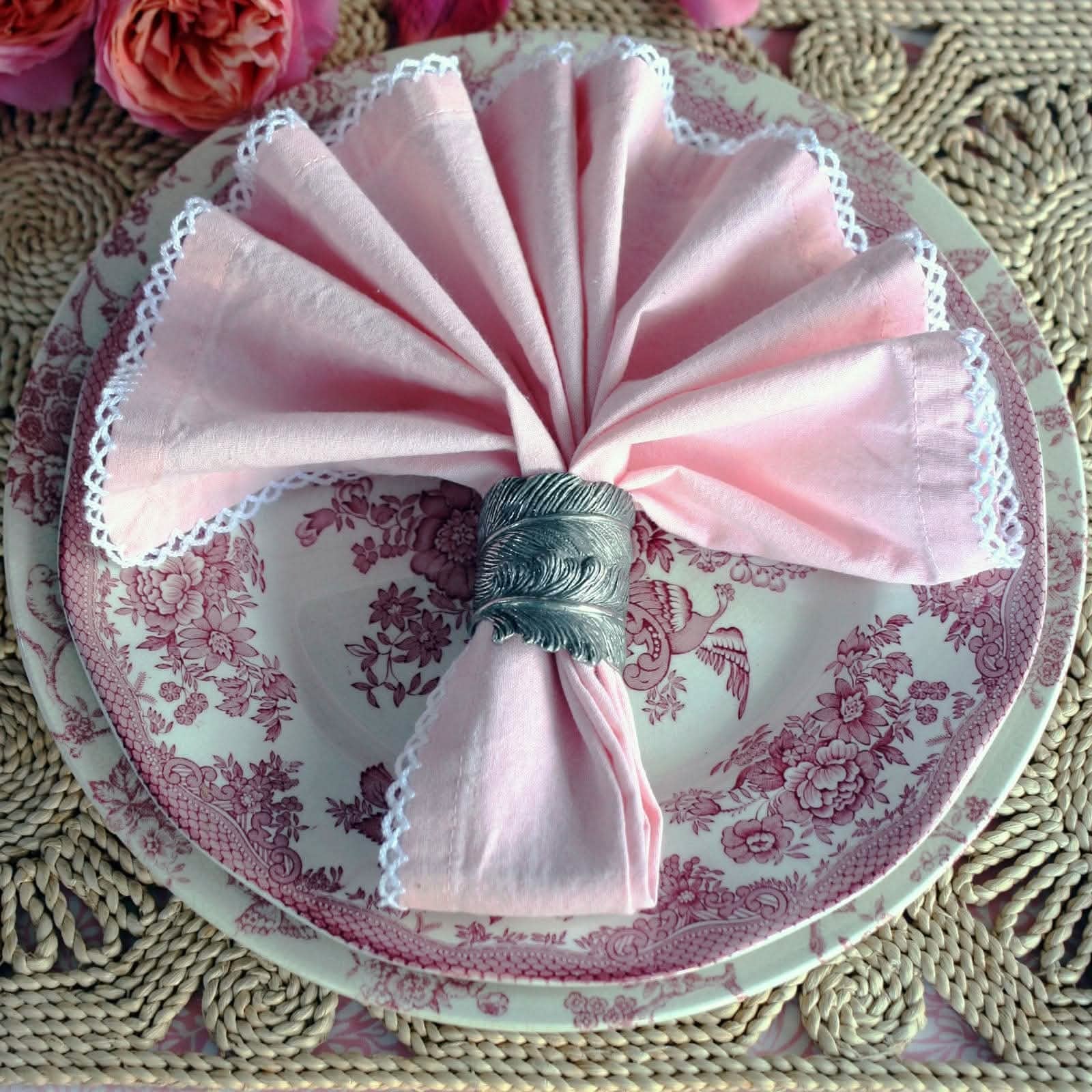 Pewter Feather Napkin Ring