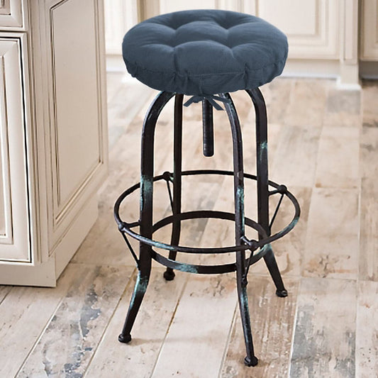 Corduroy Pinwale Slate Blue Bar Stool Cover | Barnett Home Decor | Slate Blue