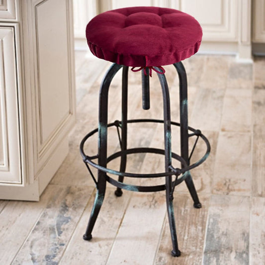 Corduroy Pinwale Garnet Red Bar Stool Pad | Barnett Home Decor | Red