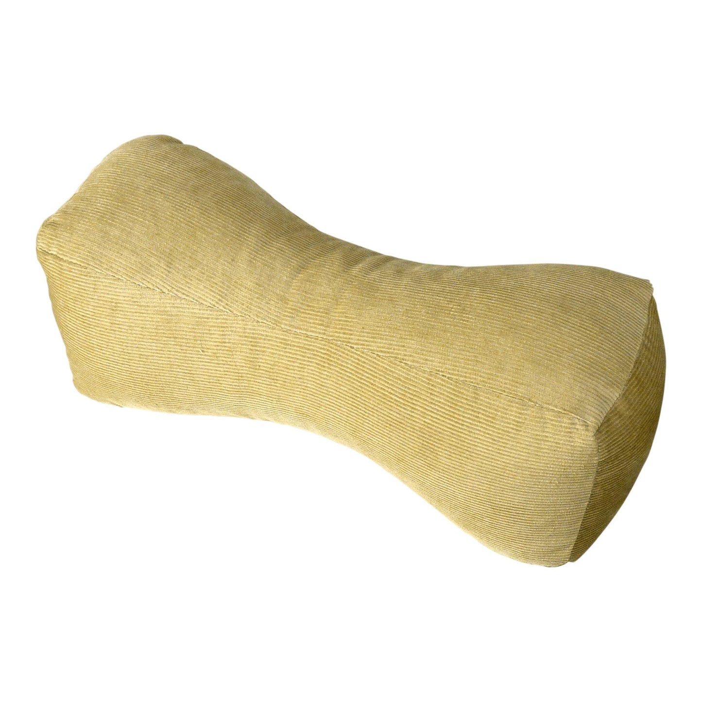 Beige Corduroy Travel Buddy Bone Shaped Neck Support Pillow Solid Color comfort decor