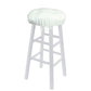 Berlin Ticking Aqua Bar Stool Cover with Adjustable Drawstring Yoke | Barnett Home Decor | Ticking Stripe | Blue Green