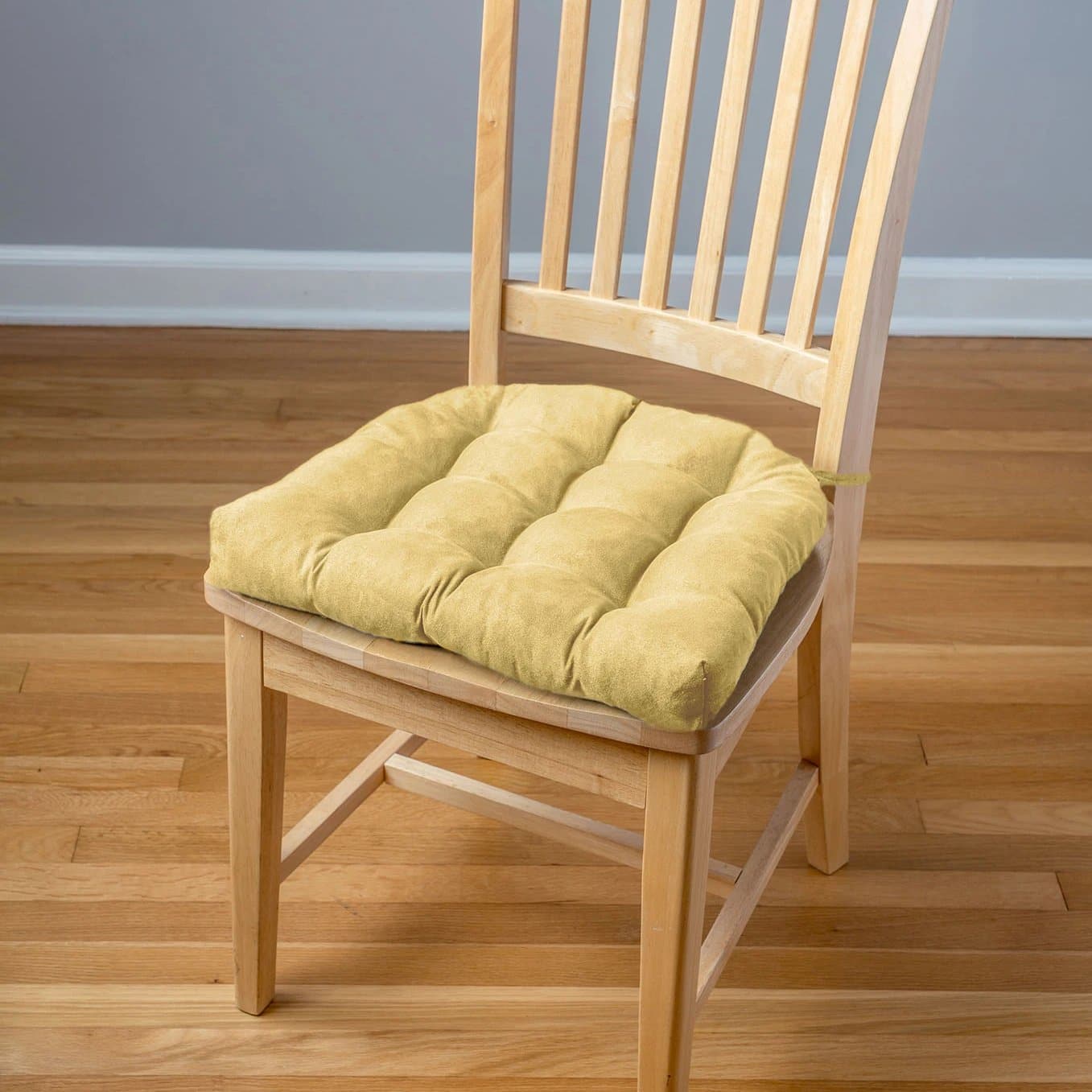 Micro-Suede Camel Dining Chair Cushions - Barnett Home Decor - Beige