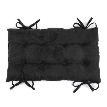 Micro-Suede Black Saddle Stool Cushions - Barnett Home Decor - Gaucho Stool - Satori Cushions