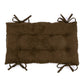 Micro-Suede Coffee Bean Brown Saddle Stool Cushions - Barnett Home Decor - Gaucho Stool - Satori Cushions