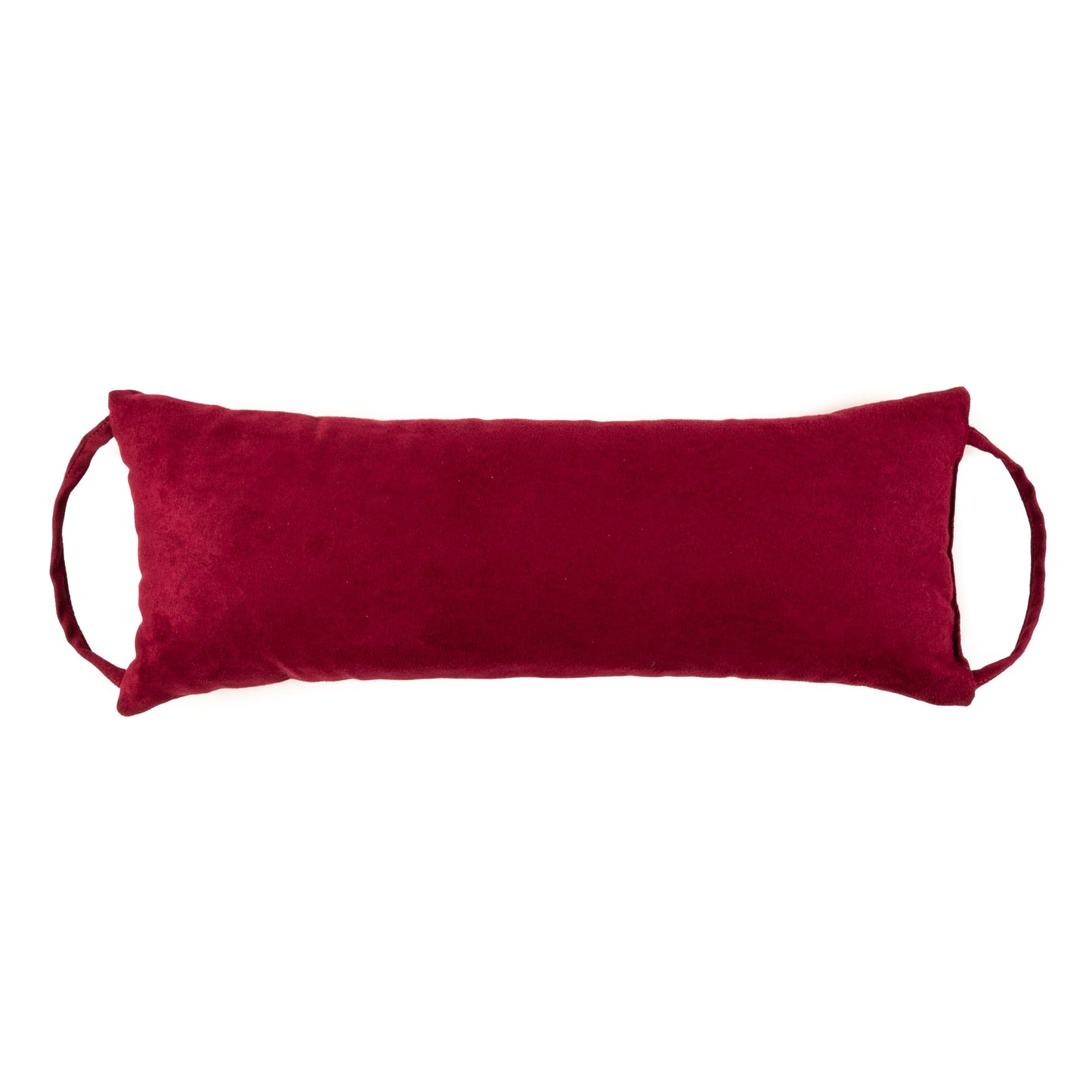 Barnett Home Decor | Microsuede Wine Travel Pillow | Burgundy Neck Roll Pillow | 