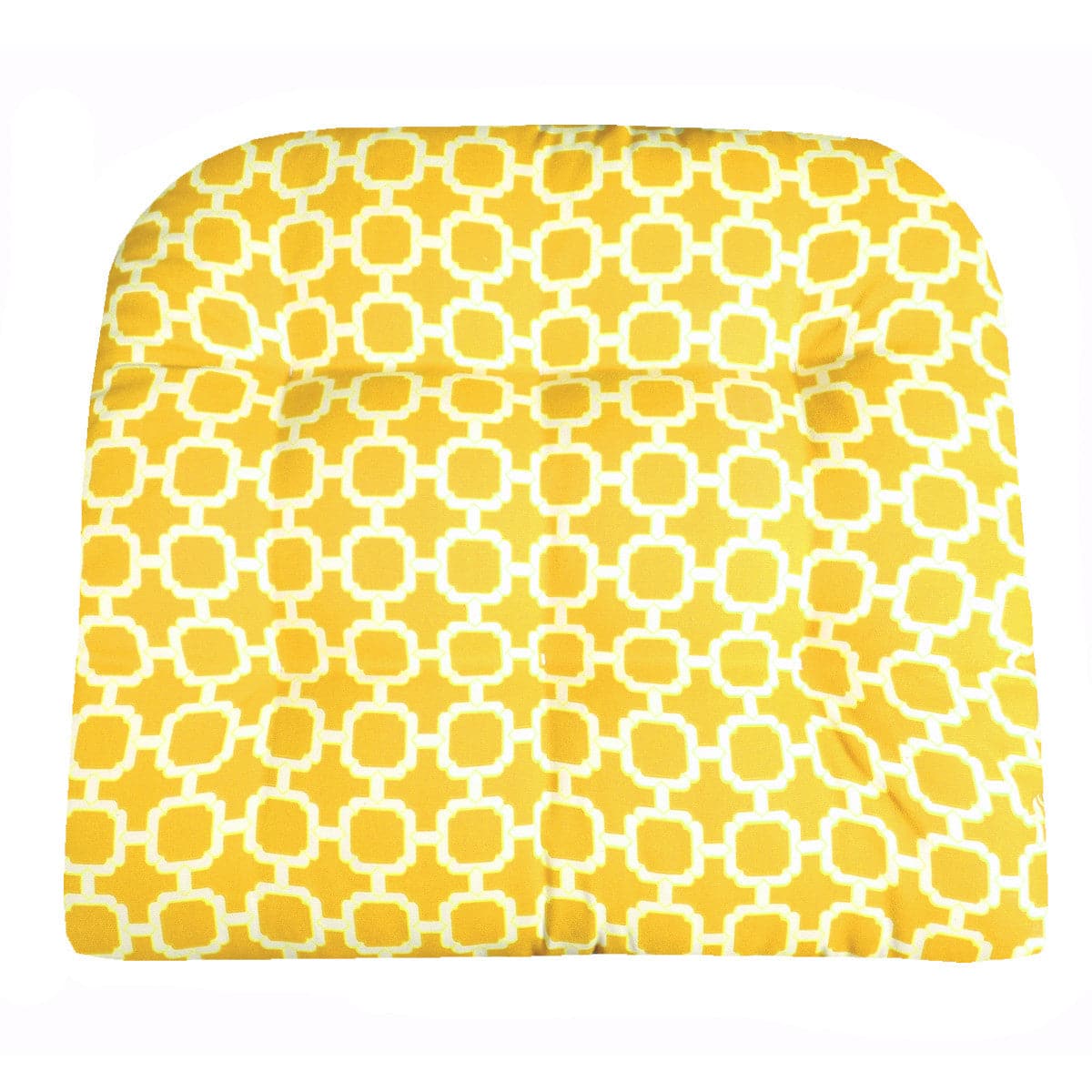 Hockley Yellow Geometric Patio Chair Cushions | Barnett Home Decor