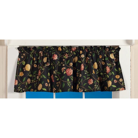 Floral Vines Straight Tailored Valance