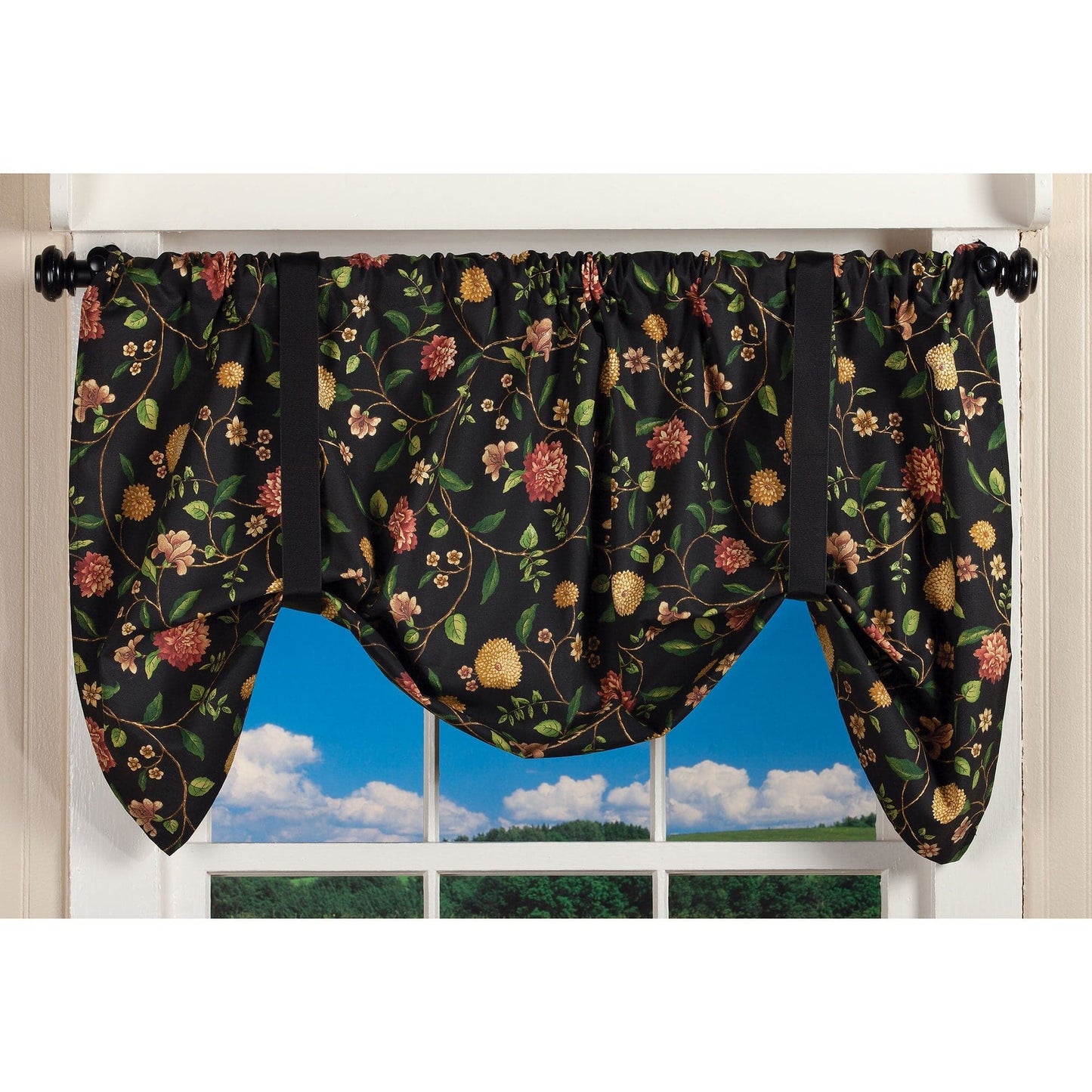 Floral Vine Tie Up Valance