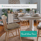 Brisbane Silver Grey Dining Chair Pad - Latex Foam Fill - Reversible