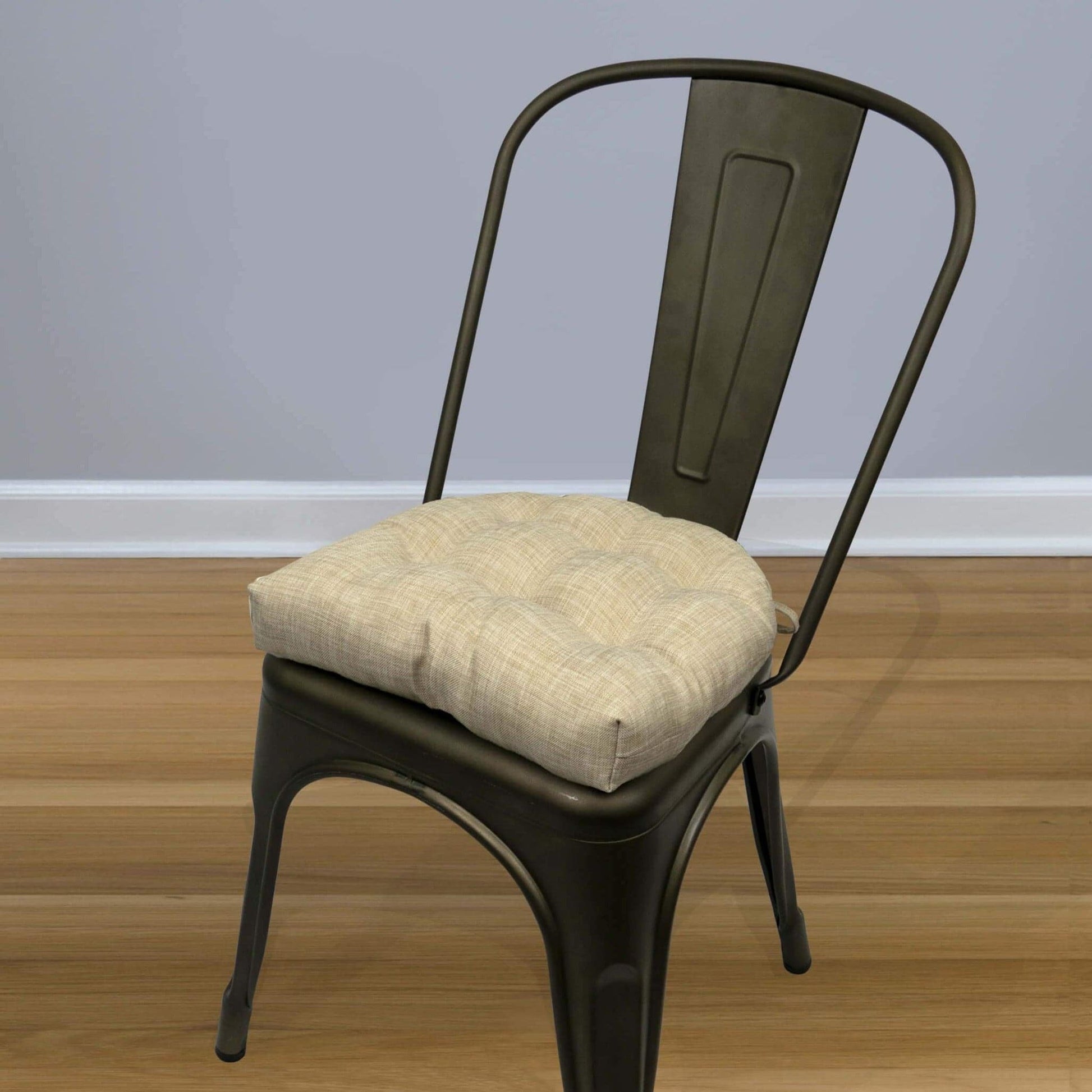 Hayden Beige Industrial Chair Cushion - Latex Foam Fill - Barnett Home Decor - Tan