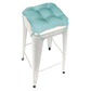 Hayden Turquoise Square Industrial Bar Stool Cushion - 12"