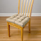 hayden beige dining chair cushion on wooden mission dining chair