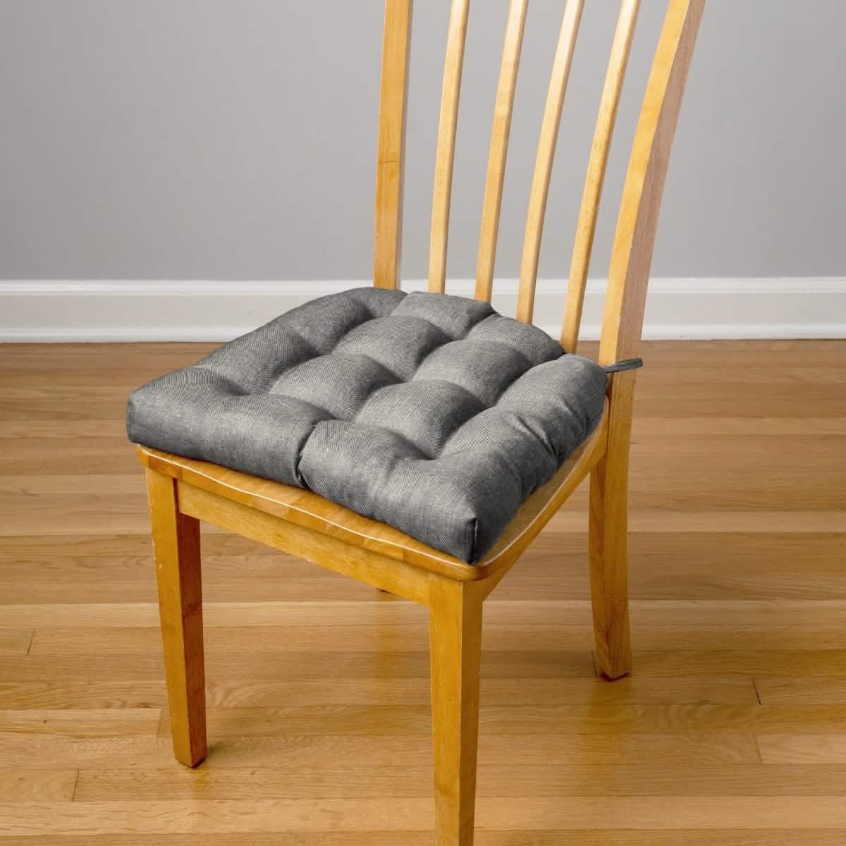 Hayden Pewter Grey Kitchen Dining Room Chair Cushion Pads