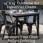 Ticking Stripe Aqua Industrial Chair Cushion - Latex Foam Fill