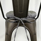 Rave Grey Industrial Tolix Chair Cushion - Ties - Barnett Home Decor