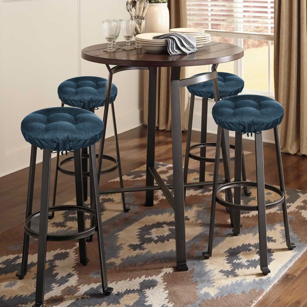 Rave Pacific Blue Bar Stool Cover with Cushion and Adjustable