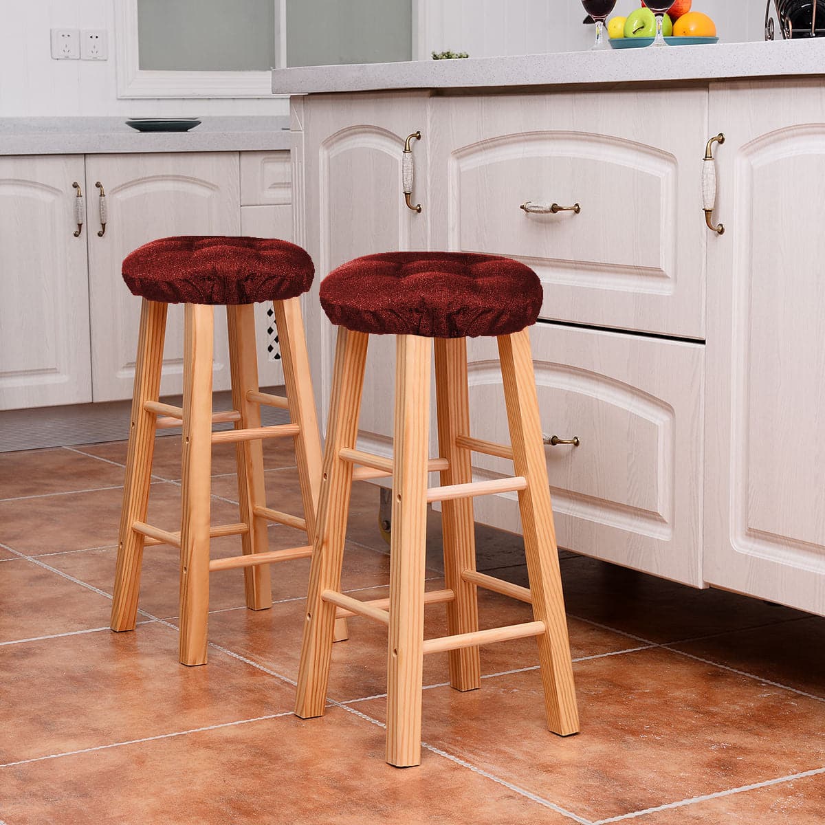 Round bar best sale stool cushion covers