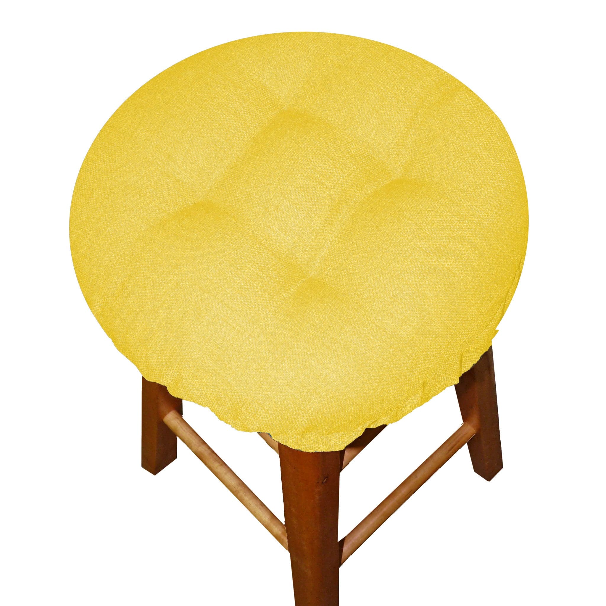 Rave Yellow Gold Bar Stool Cover with Adjustable Drawstring Yoke Barnett Home Decor