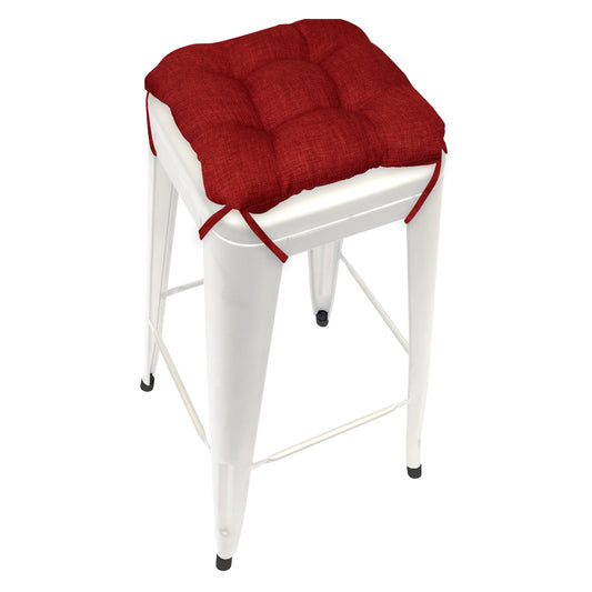 Rave Ruby Red Square Industrial Bar Stool Cushion - 12"