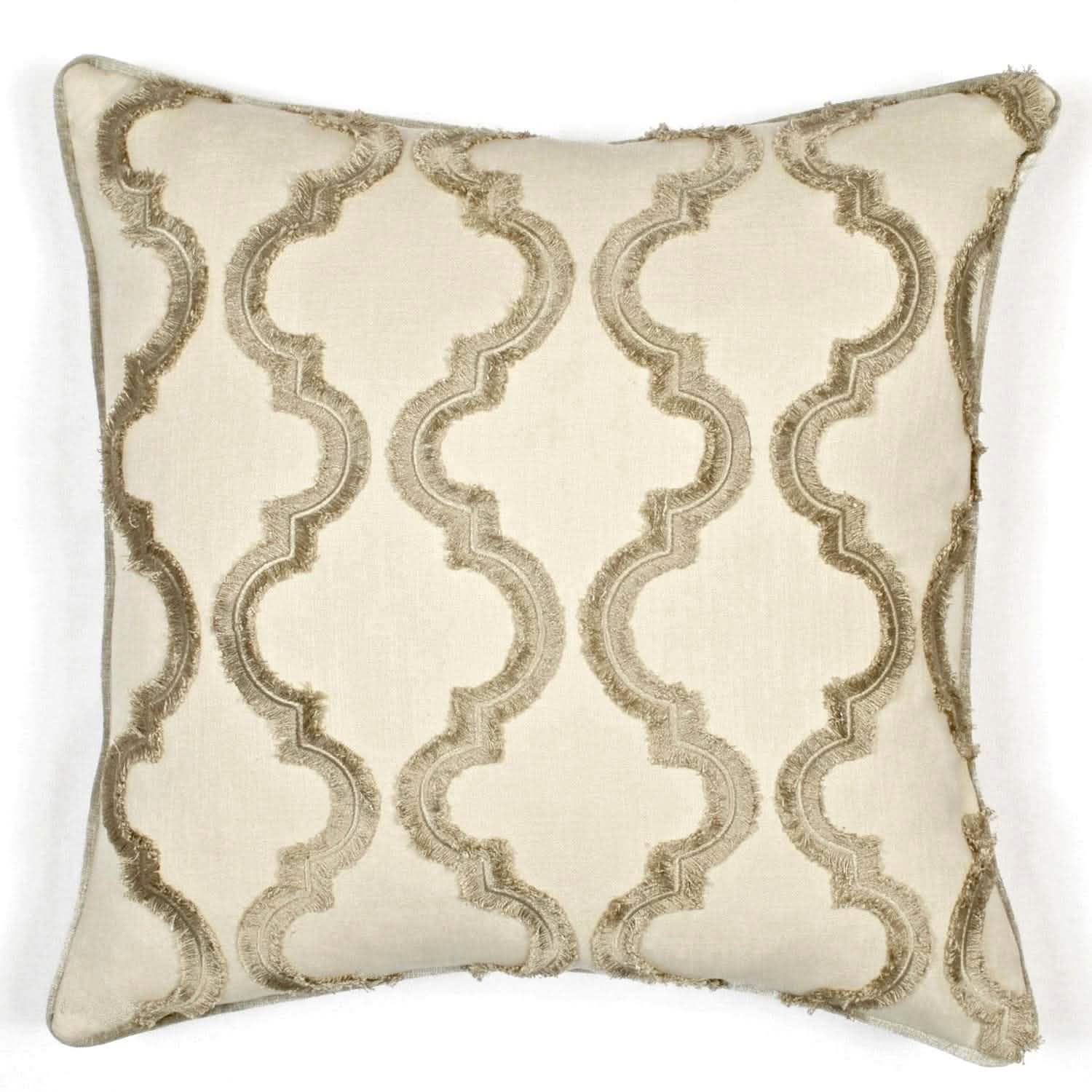 Cafe Fringe Feather Throw Pillow with Removable Cover - 20" Square