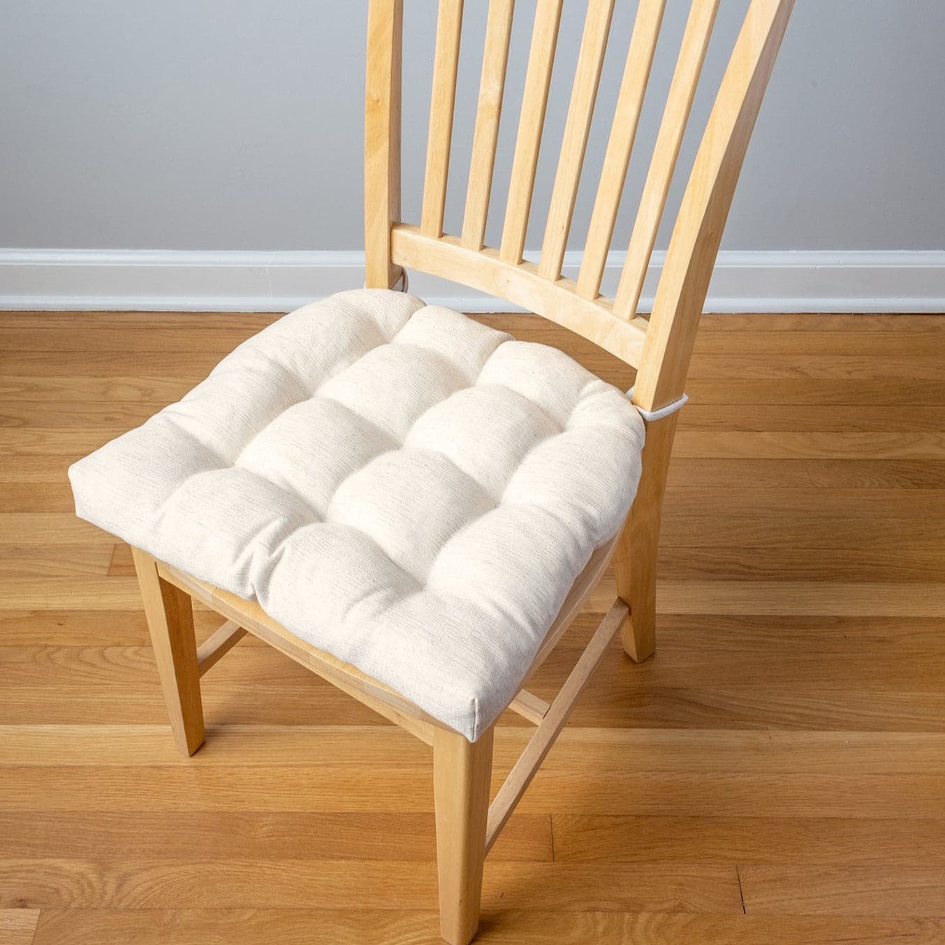 Granite Natural Solid Color Dining Chair Pad - Latex Foam Fill, Reversible
