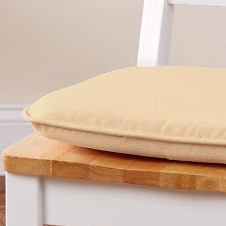 VCS - Cotton Duck Tan Flat Chair Pads  - Polyurethane Foam Fill - Solid Color