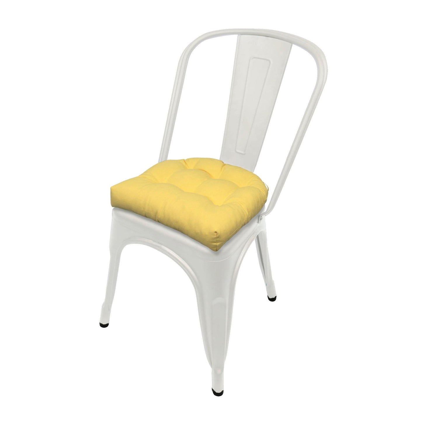 Cotton Duck Yellow Industrial Chair Cushion - Latex Foam Fill - Barnett Home Decor 