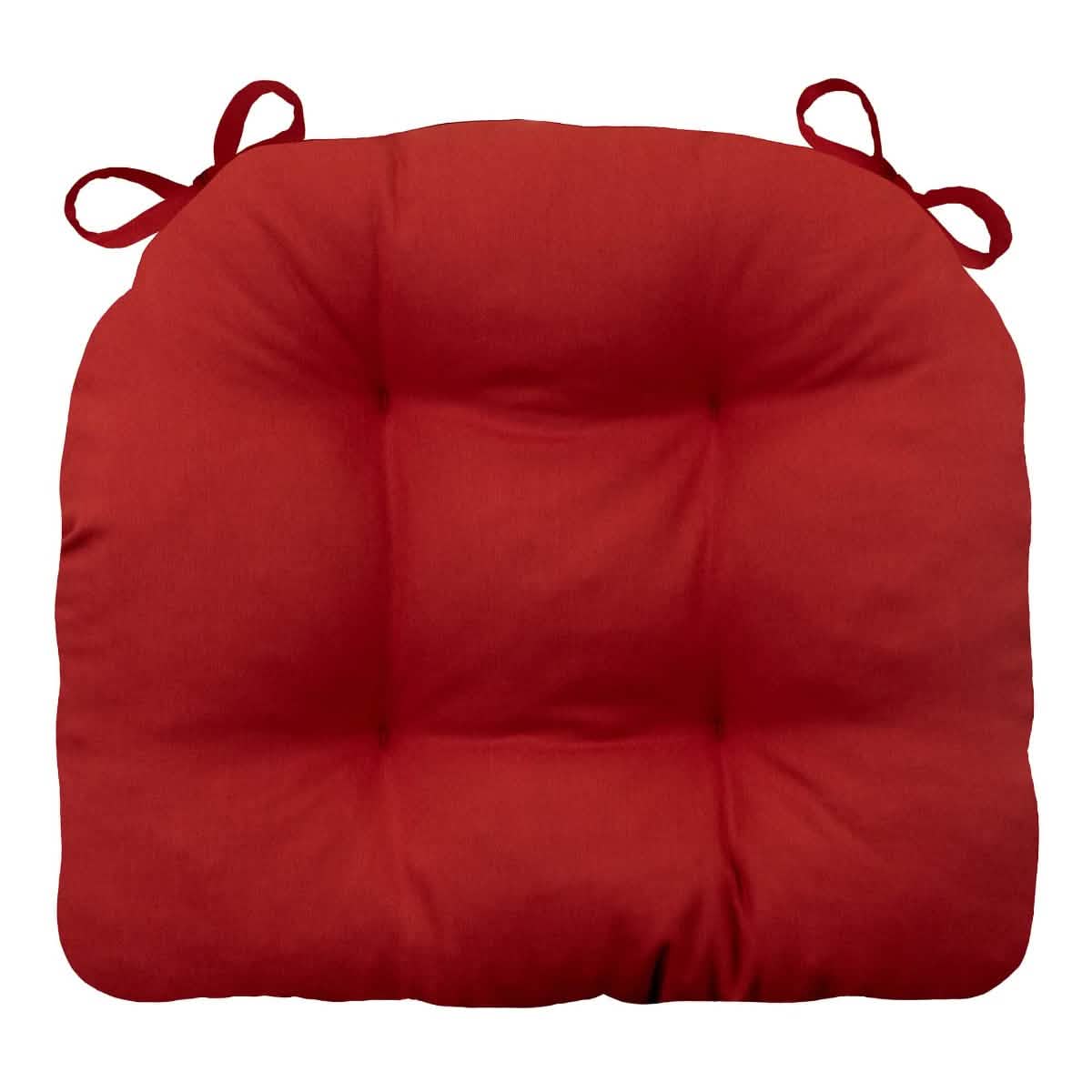 Cotton Duck Red Extra-Thick Chair Pad