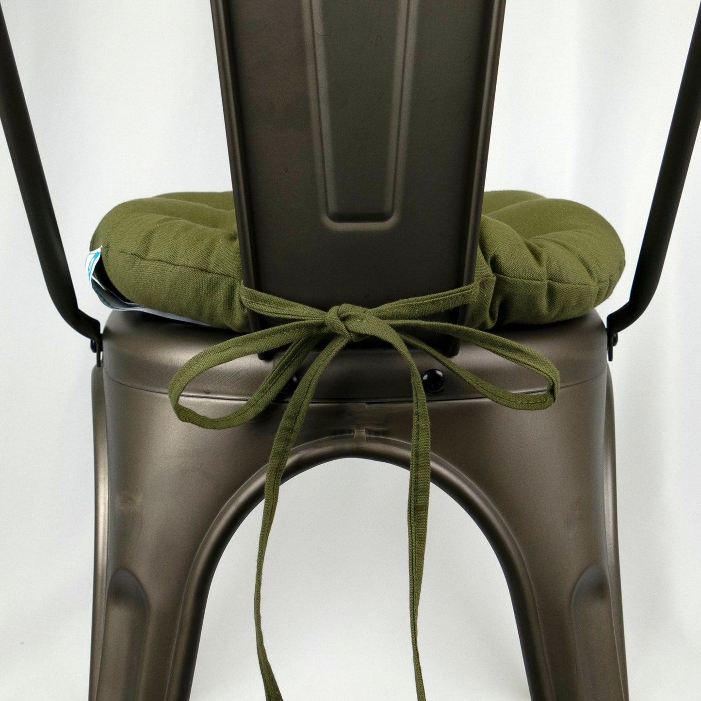 Cotton Duck Boxwood Green Industrial Chair Cushion - Latex Foam Fill - Barnett Home Decor - Olive