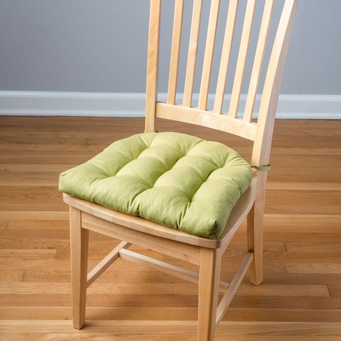 Cotton Duck Pear Green Solid Color Dining Chair Cushions - Barnett Home Decor - Pear Green