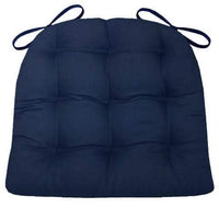 Cotton Duck Navy Blue Solid Color Dining Chair Pads - Barnett Home Decor - Navy Blue