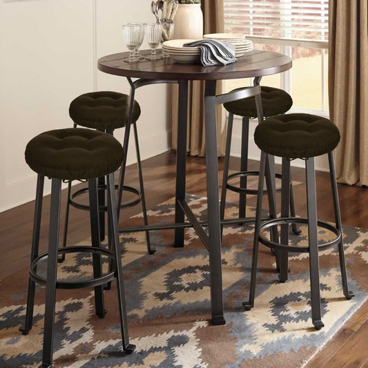 Corduroy Pinwale Slate Blue Bar Stool Cover | Barnett Home Decor | Slate Blue