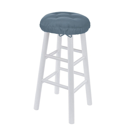 Cotton Duck Bluebell Bar Stool Cover | Barnett Home Decor | Slate Blue