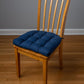 Cotton Duck Navy Blue Solid Color Dining Chair Cushions - Barnett Home Decor - Navy Blue
