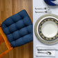 Cotton Duck Navy Blue Solid Color Dining Chair Cushions | Barnett Home Decor | Navy Blue