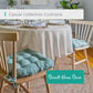 Micro-Suede Laurel Green Dining Chair Pads - Latex Foam Fill, Reversible
