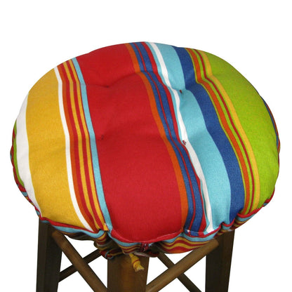 Westport Red Indoor/Outdoor Barstool Pad - Barnett Home Decor - Red, Blue, Green, & Yellow