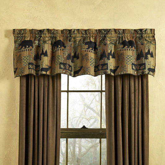 Smoky Mountain Tapestry Valance - Straight Tailored Window Treatment