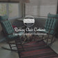 La Belle Floral Brocade Rocking Chair Cushions - Latex Foam Fill